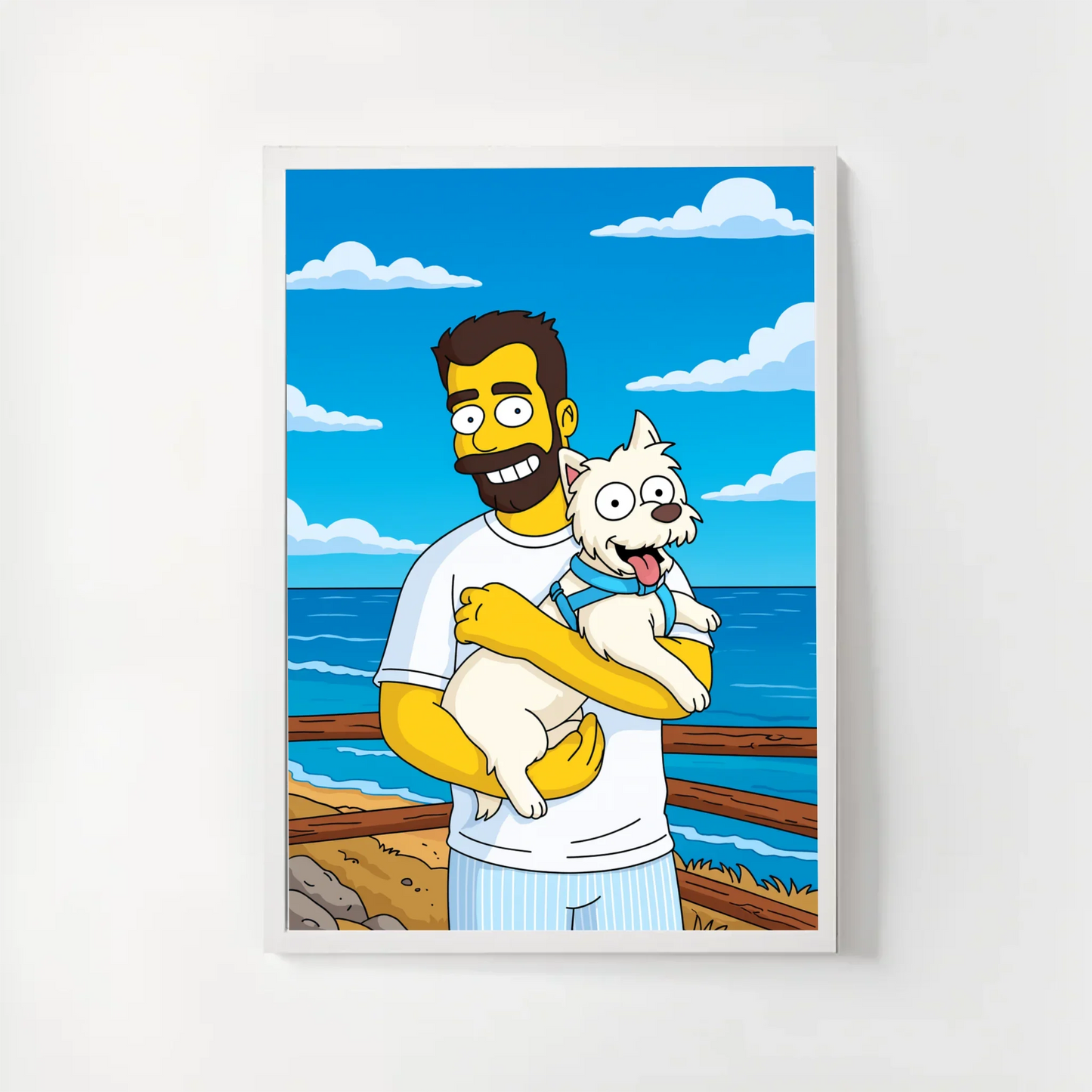 🟨 MARCO PERSONALIZADO 30X40 ESTILO LOS SIMPSONS | TU FOTO EN SPRINGFIELD 🍩💛