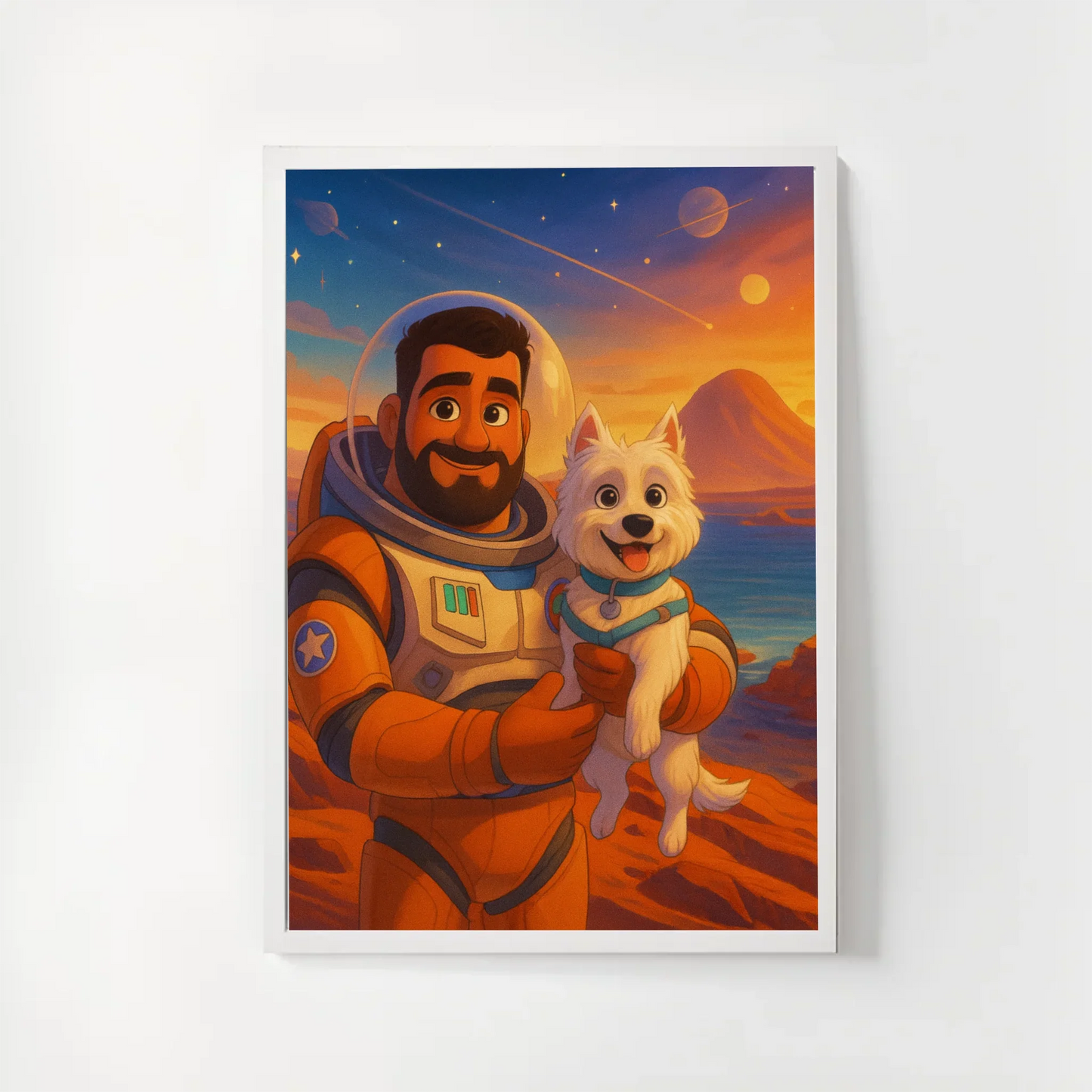 MARCO PERSONALIZADO 30X40 ESTILO ASTRONAUTA | VIAJA AL ESPACIO CON TU FOTO