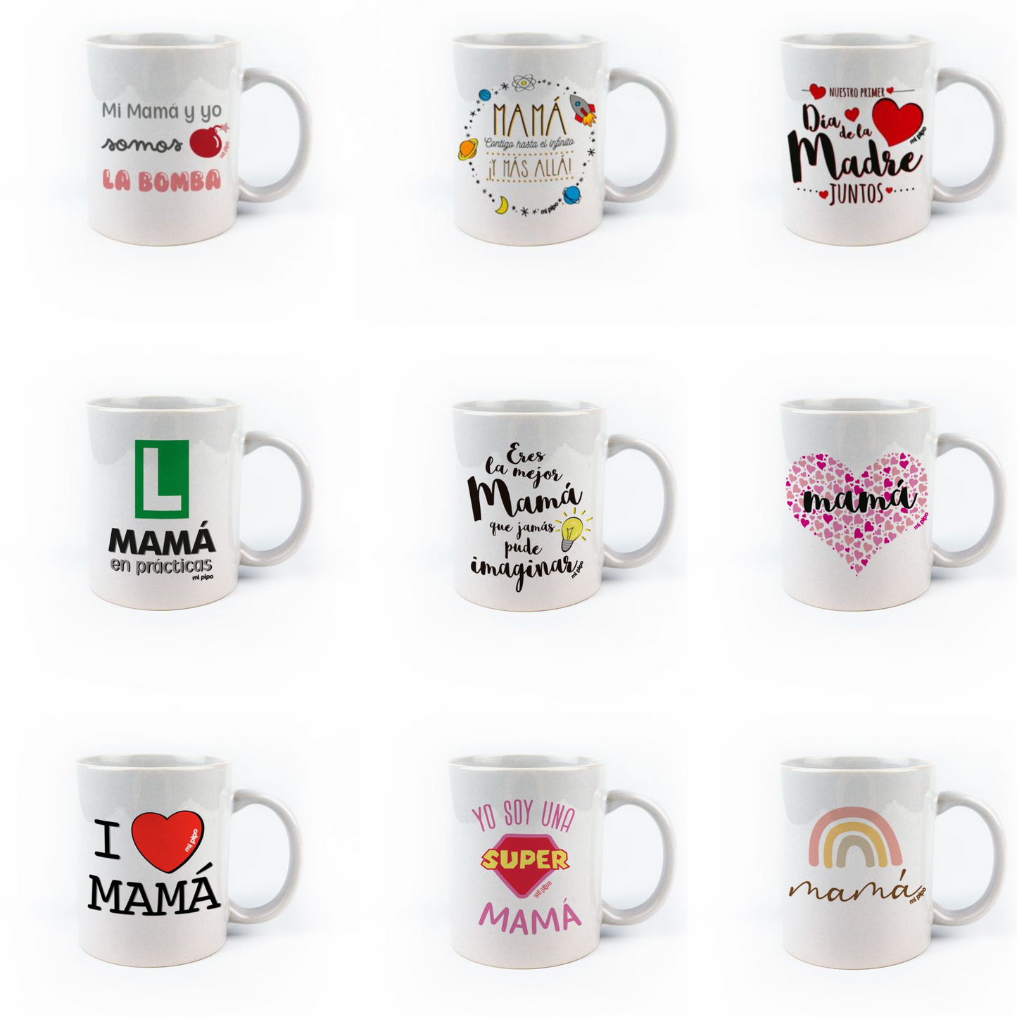 Taza cerámica o plástico Mamá (varios modelos)