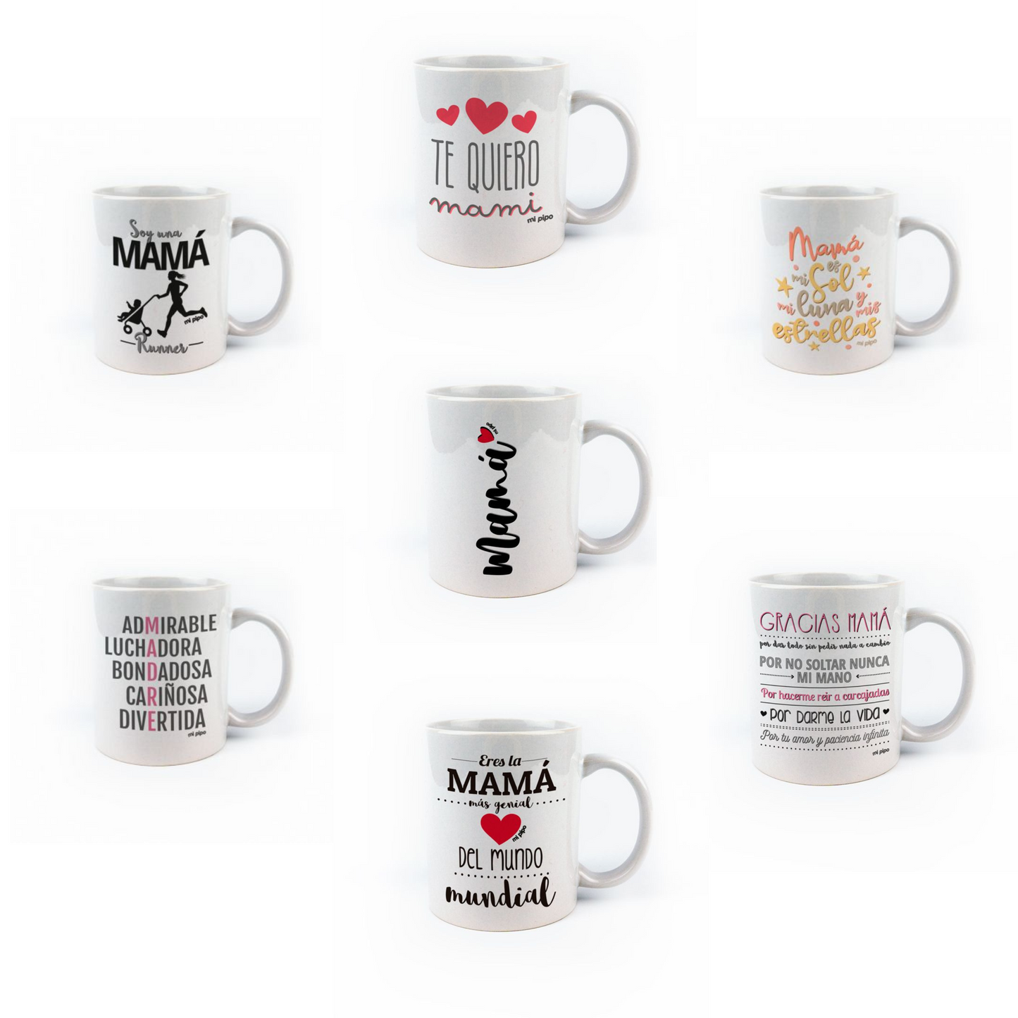 Taza cerámica o plástico Mamá (varios modelos)