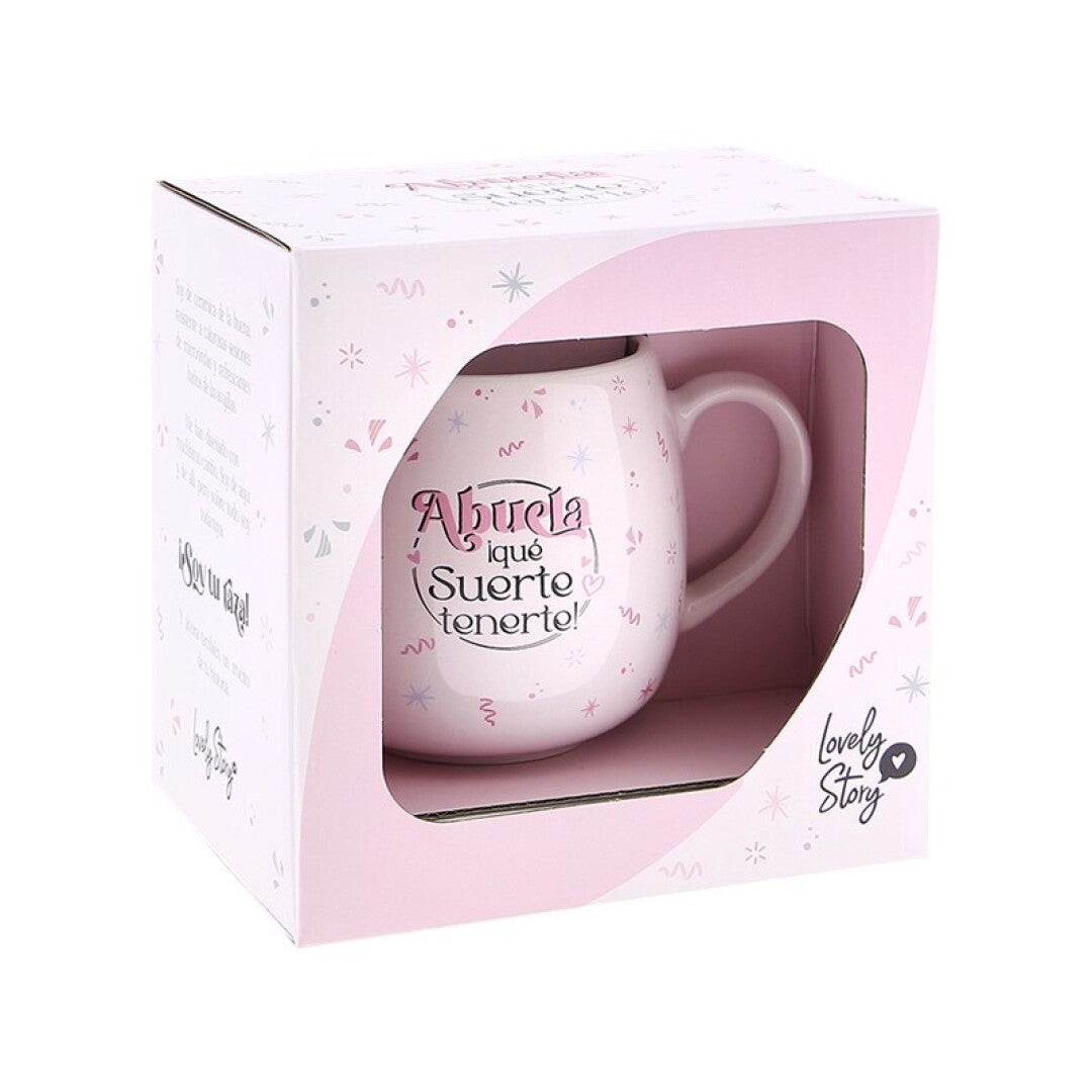 TAZA OVALADA - ABUELA ¡ QUÉ SUERTE TENERTE!