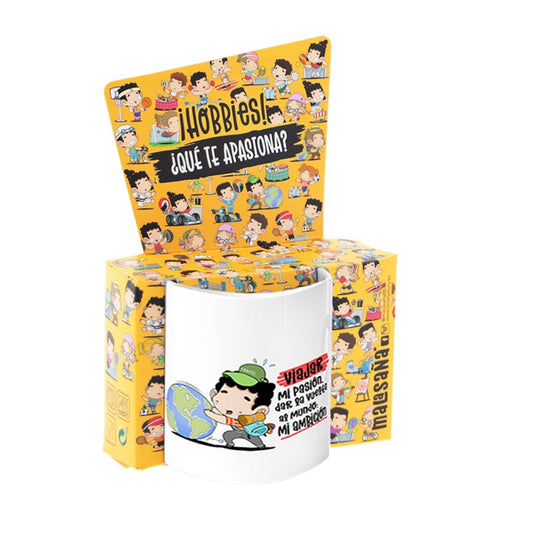 TAZA - VIAJAR MI PASIÓN, DAR LA VUELTA AL MUNDO MI AMBICIÓN (HOMBRE) de MALASAÑA