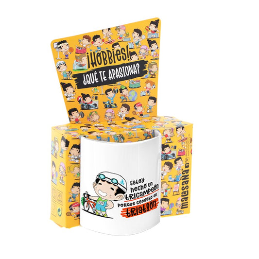 TAZA - ESTOY HECHO UN TRICAMPEÓN PORQUE COMPITO EN TRIATLÓN (HOMBRE) de MALASAÑA