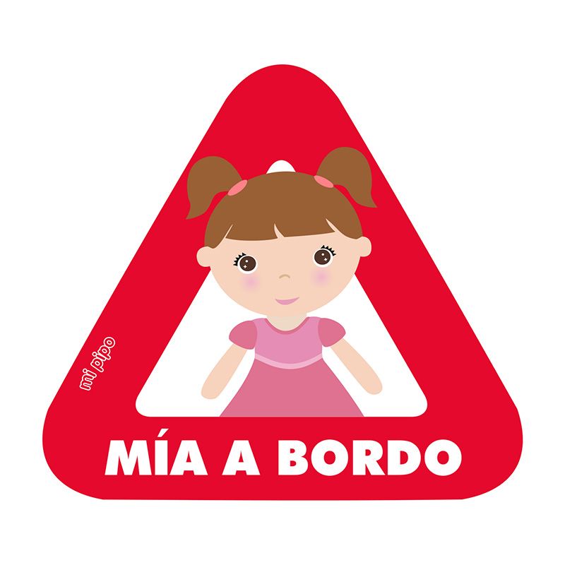 Adhesivo para coche Bebé a bordo Niña personalizado