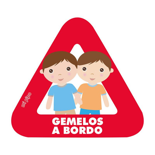 Adhesivo para coche Bebé a bordo Niños gemelos personalizado