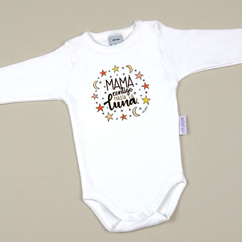 Babidu Body Divertido Mamá contigo hasta la Luna