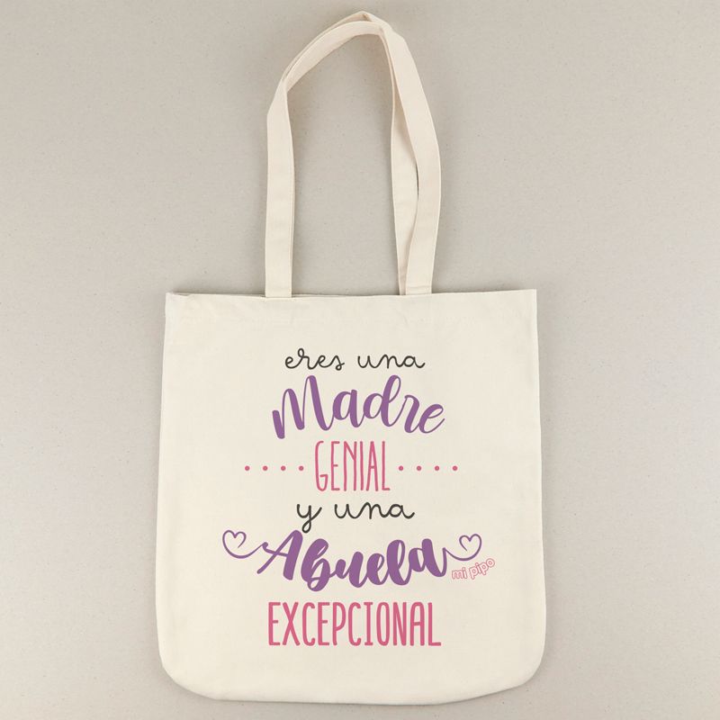 Bolso algodón orgánico Eres una Madre genial y una Abuela Excepcional