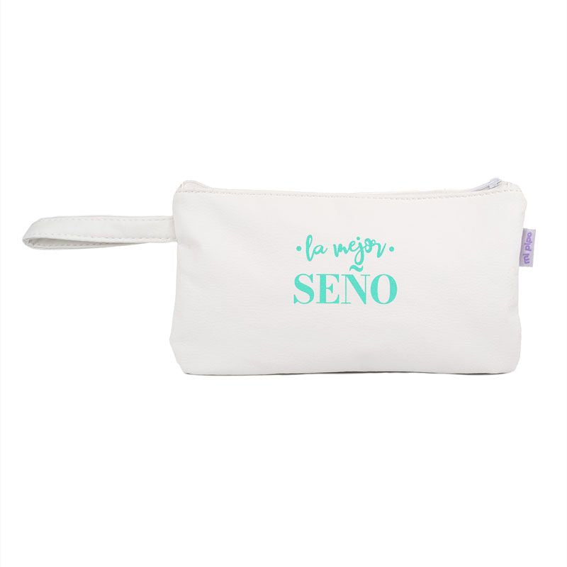 Bolso de Mano Shopper polipiel Blanco La mejor profe/seño