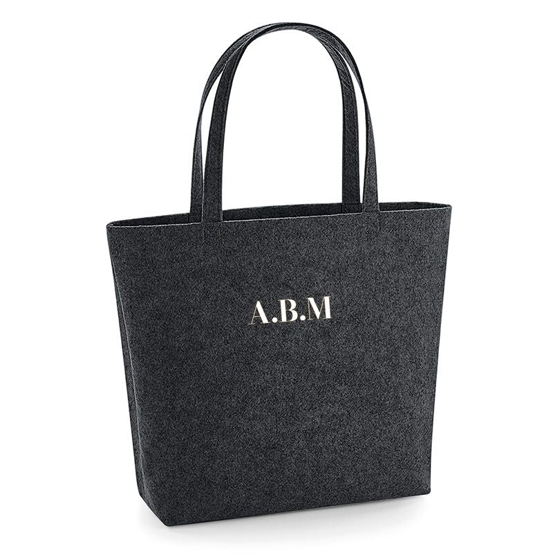 Bolso Shopper fieltro Iniciales bordadas