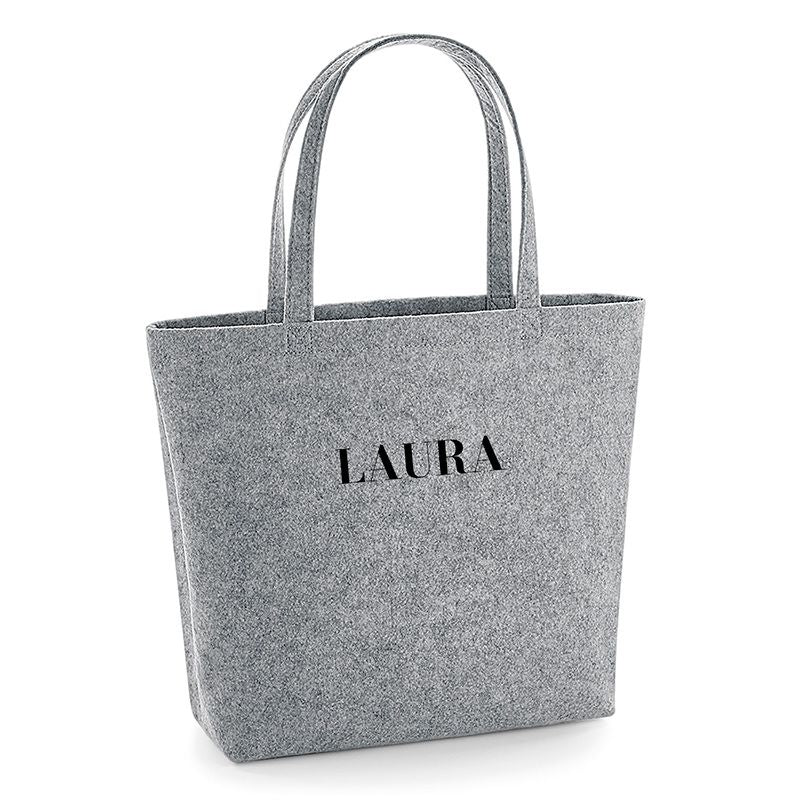 Bolso Shopper fieltro Iniciales bordadas