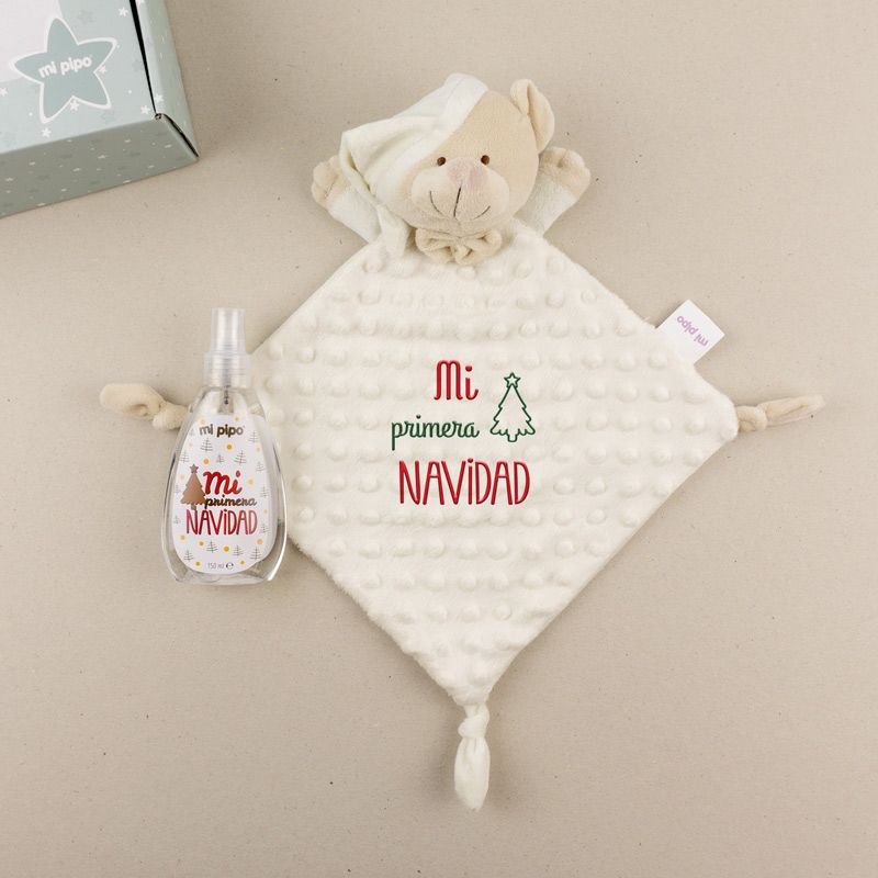 Cajita Dou dou Clásico Beige y Colonia Mi Primera Navidad