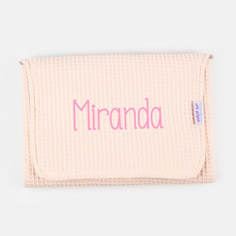 Cambiador Gofre Rosa Soft Personalizado