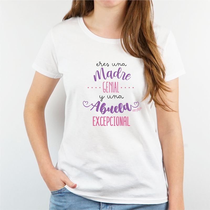 Camiseta Divertida Eres una Madre genial y una Abuela Excepcional