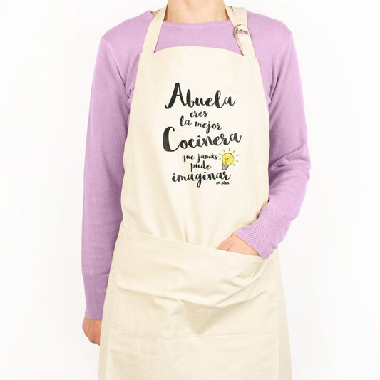 Delantal Algodón Premium Divertido Mamá es la Cocinera más genial del Mundo mundial