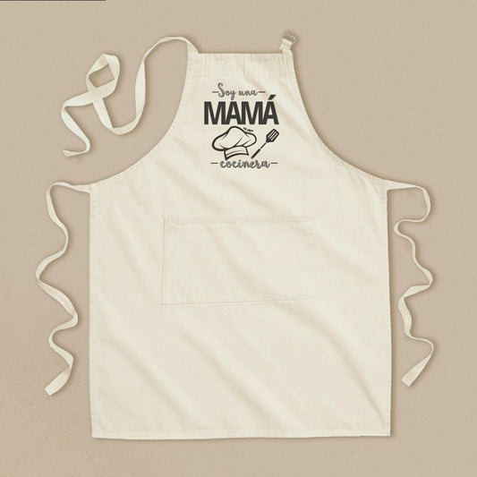 Delantal Algodón Premium Divertido Soy una Mamá Cocinera