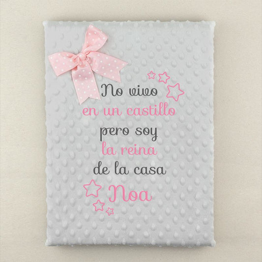 Manta Cuento Gris con tu propia frase