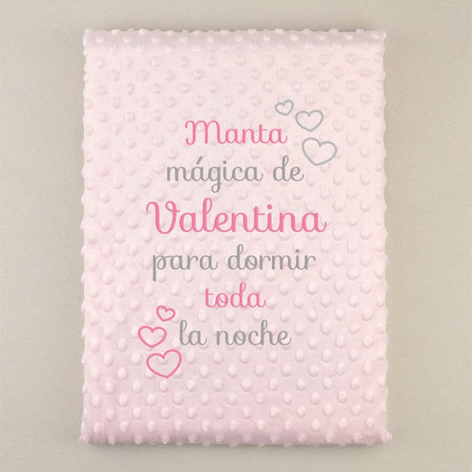 Manta Cuento Rosa con tu propia frase
