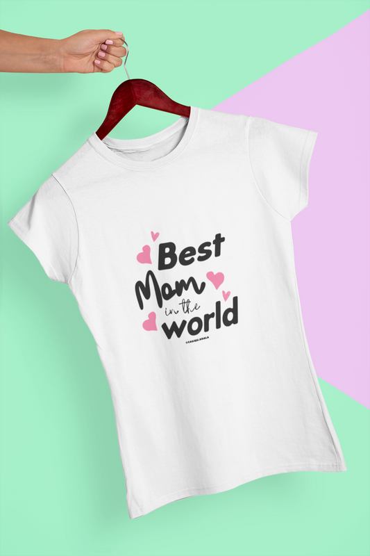 Camiseta ''BEST MOM IN THE WORLD'' mujer