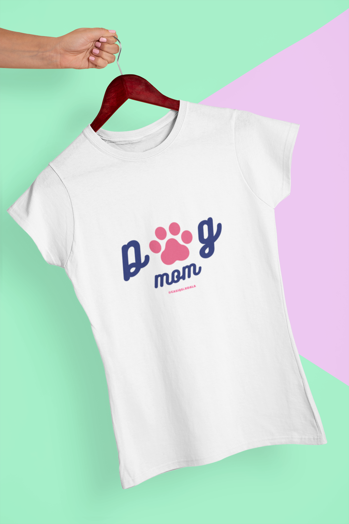Camiseta ''DOG MOM'' mujer