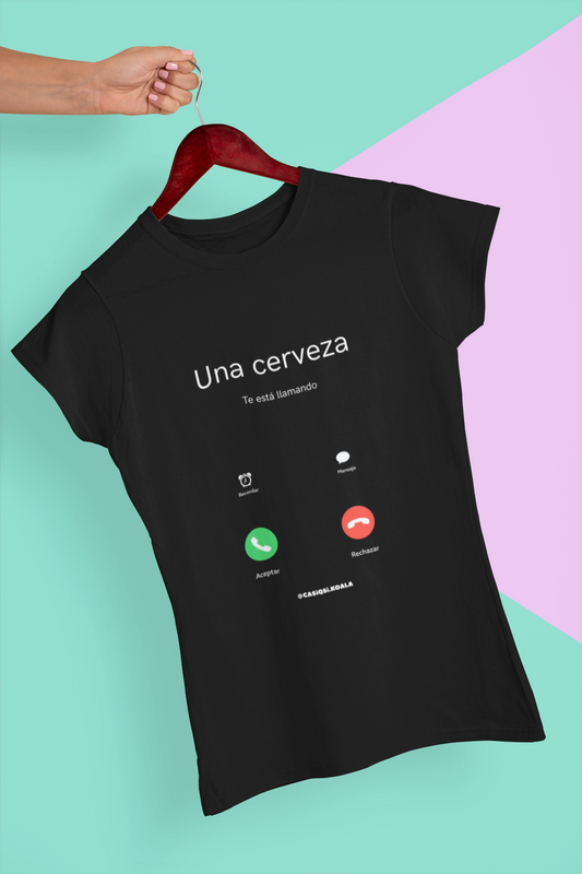 Camiseta ''UNA CERVEZA...'' mujer