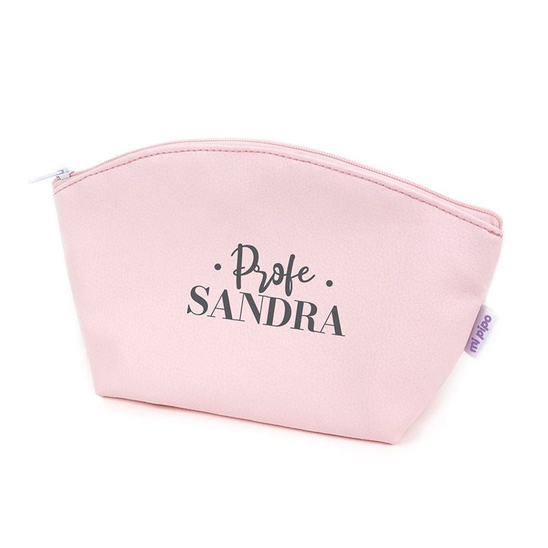 Neceser polipiel Rosa Profe o Seño + Nombre