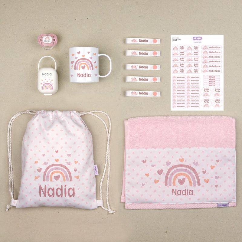 NUEVO Pack Mi Cole Arcoíris Blush personalizado + Regalo Etiquetas objetos