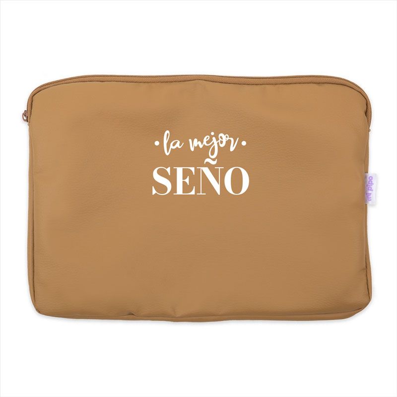Portafolios Shopper polipiel Camello La mejor profe/seño
