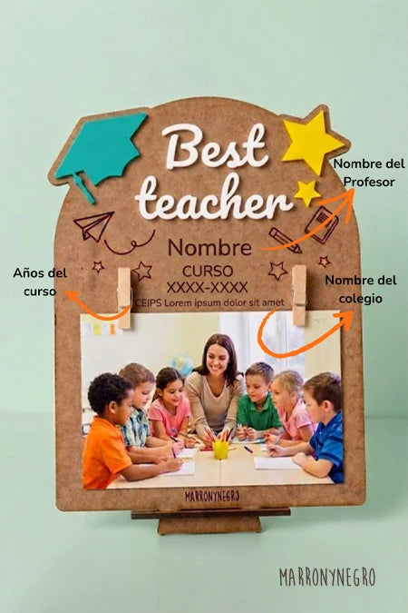 PORTAFOTOS BEST TEACHER -PERSONALIZADO-