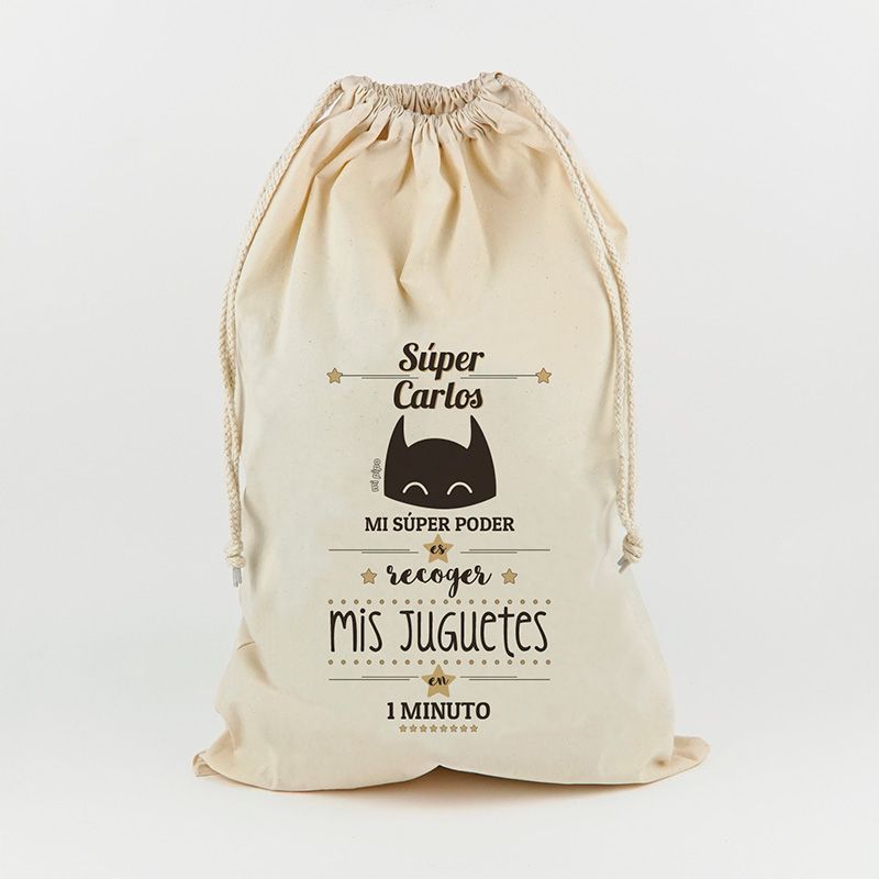 Saco para Juguetes Personalizado Súperhéroe