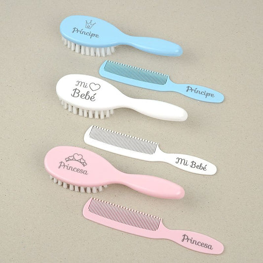 Set Cepillo y peine azul Príncipe