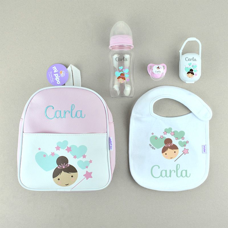 SuperPack colección Hada Personalizado (Biberón personalizado en rosca)