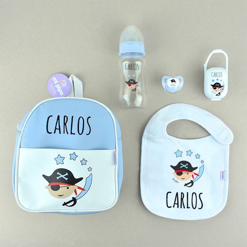 SuperPack colección Pirata Personalizado (Biberón personalizado en rosca)