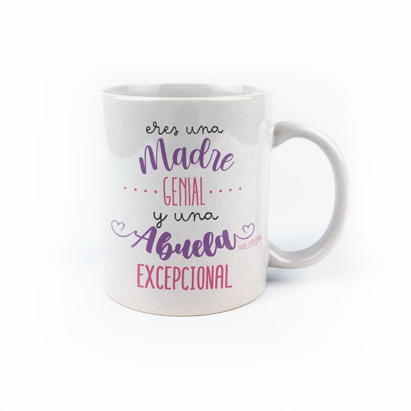 Taza cerámica o plástico Eres una Madre genial y una Abuela Excepcional