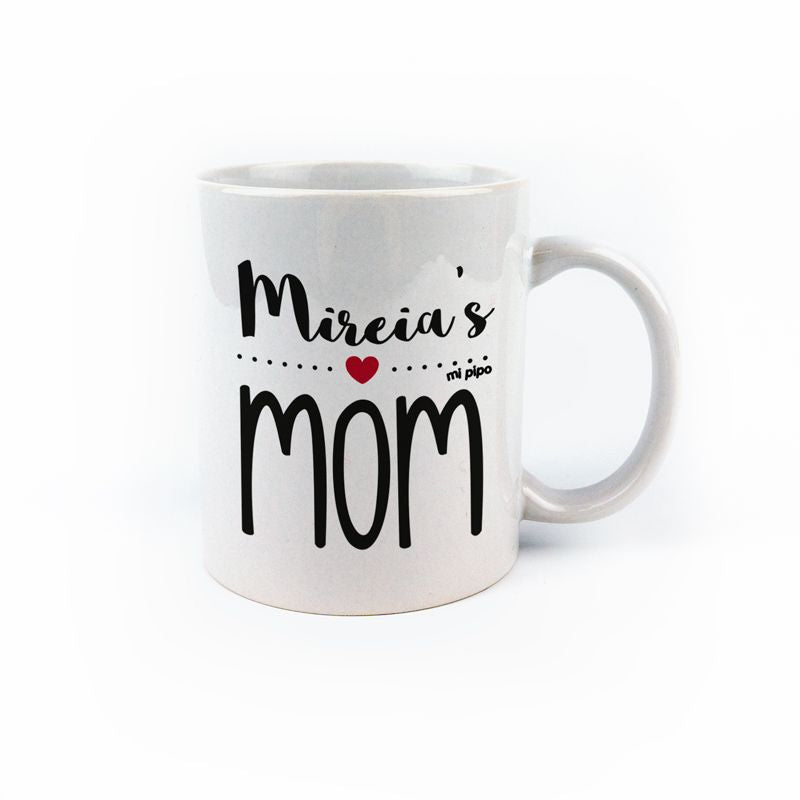 Taza cerámica o plástico Mamá Nombre's Mom personalizada