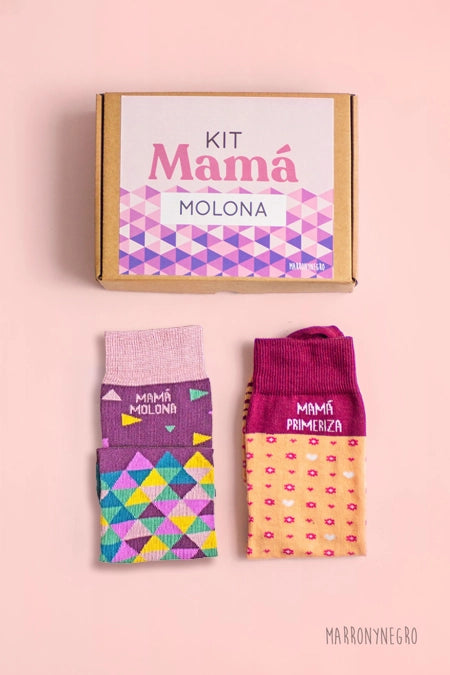 PACK 2 CALCETINES MAMÁ MOLONA + MAMÁ PRIMERIZA