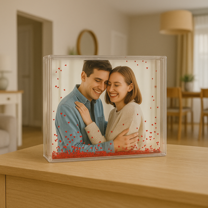 PORTAFOTOS DE AGUA CON CORAZONES FLOTANTES📸💖