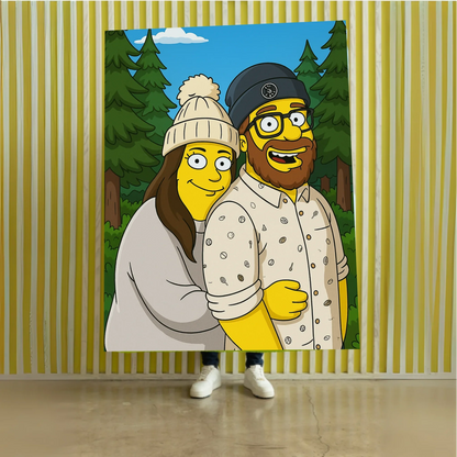 👉 🟡MANTA POLAR PERSONALIZADA ESTILO SIMPSONS