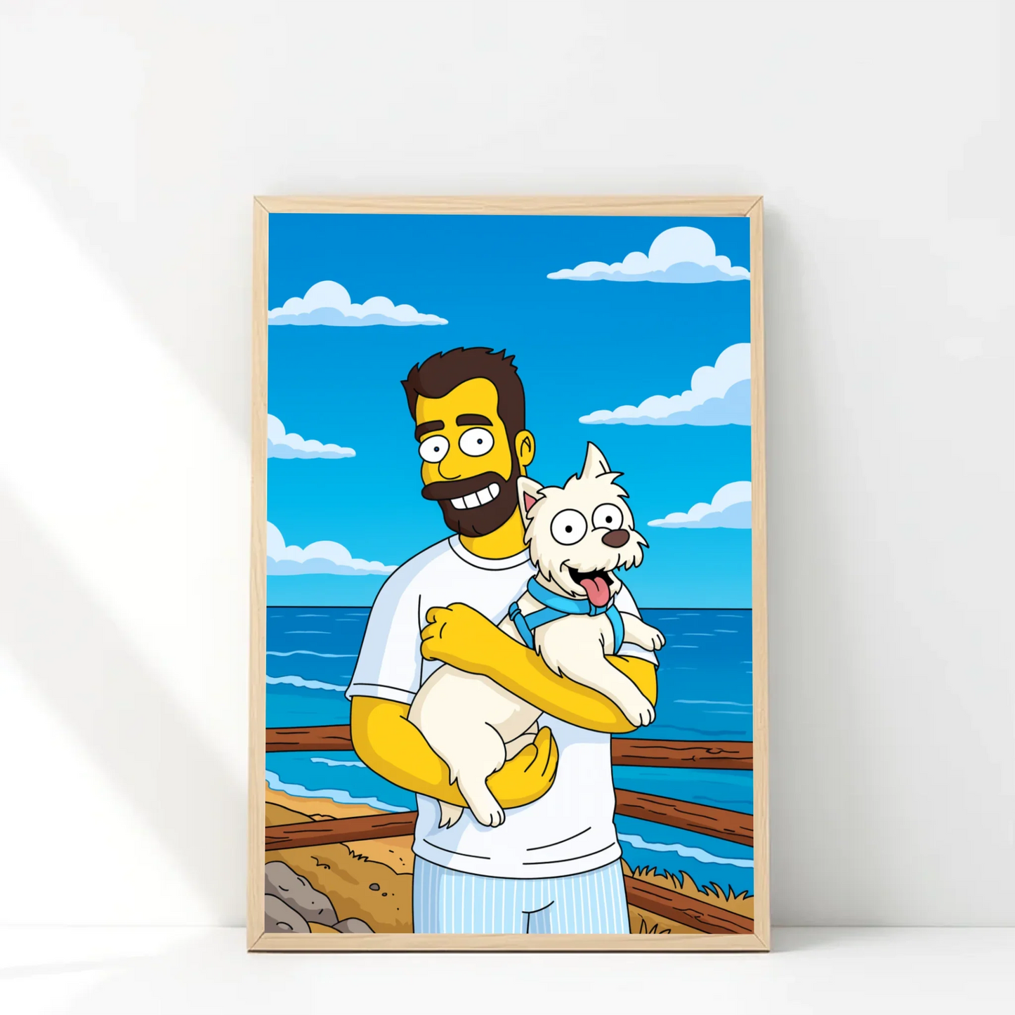 🟨 MARCO PERSONALIZADO 30X40 ESTILO LOS SIMPSONS | TU FOTO EN SPRINGFIELD 🍩💛