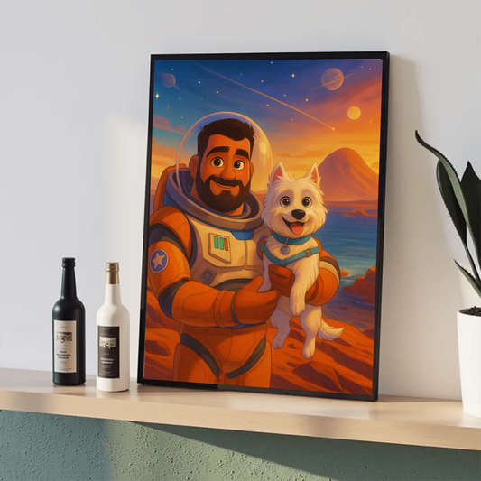 MARCO PERSONALIZADO 30X40 ESTILO ASTRONAUTA | VIAJA AL ESPACIO CON TU FOTO