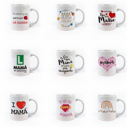 Taza cerámica o plástico Mamá (varios modelos)