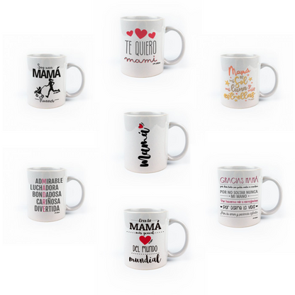 Taza cerámica o plástico Mamá (varios modelos)