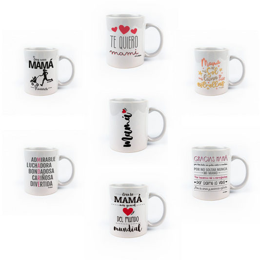 Taza cerámica o plástico Mamá (varios modelos)
