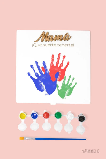CUADRO MANITAS MAMÁ QUE SUERTE TENERTE