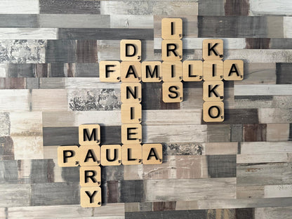 SCRABBLE DE MADERA PARA PARED (UNIDAD)
