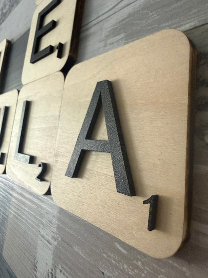 SCRABBLE DE MADERA PARA PARED (UNIDAD)