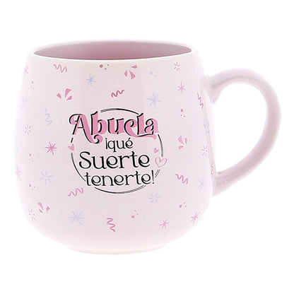 TAZA OVALADA - ABUELA ¡ QUÉ SUERTE TENERTE!