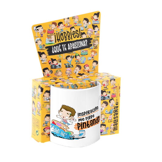 TAZA - QUE LA INSPIRACIÓN ME PILLE PINTANDO (HOMBRE) de MALASAÑA