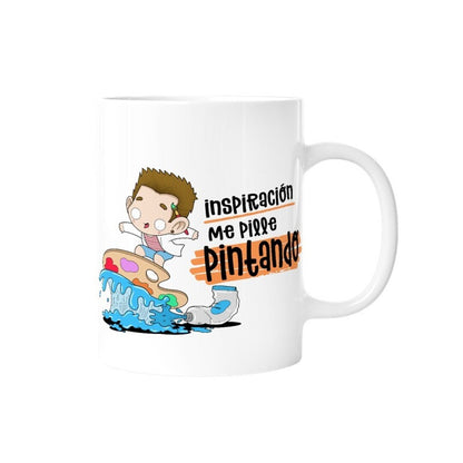 TAZA - QUE LA INSPIRACIÓN ME PILLE PINTANDO (HOMBRE) de MALASAÑA
