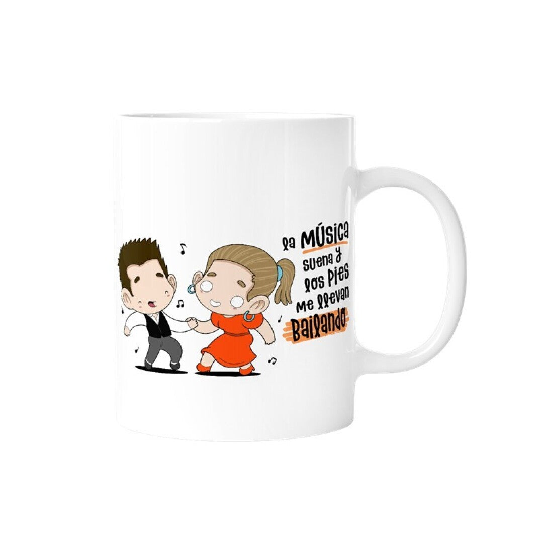 TAZA - LA MÚSICA SUENA Y LOS PIES ME LLEVAN BAILANDO de MALASAÑA