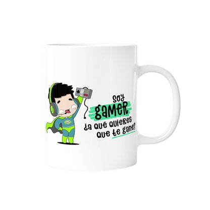 TAZA - SOY GAMER, ¿A QUÉ QUIERES QUE TE GANE? (HOMBRE) de MALASAÑA